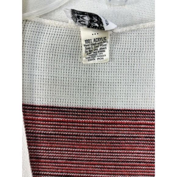 Vintage 70s Orange Southwest Aztec Boho Knitted Cardigan Sweater Size XL - Picture 9 of 9